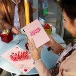 Pop-Up Mother's Day Card with Envelope and Note