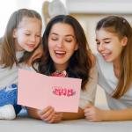 Pop-Up Mother's Day Card with Envelope and Note