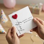 3D Heart Balloon 40th Birthday Card for Her