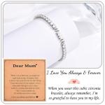 Cubic Zirconia Tennis Bracelet for Mum