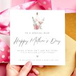Floral Mother's Day Card and Keepsake Gift