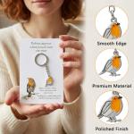 Heartfelt Robin Keyring with Remembrance Card
