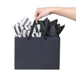 12'' Black Gift Bags with Tissue Paper, 6-Pack