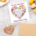 Happy Mother’s Day Wooden Heart Card Gift