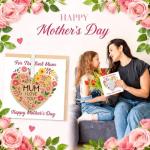 Happy Mother’s Day Wooden Heart Card Gift