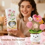 Heartfelt Tulip Flower Crochet Gift for Grandma