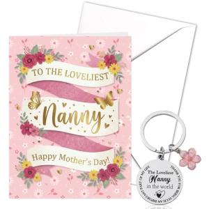 Mother's Day Card & Keychain for Nanny