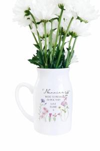 Personalized Floral Jug for Nanny Gifts