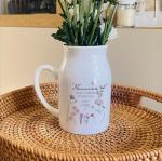 Personalized Floral Jug for Nanny Gifts