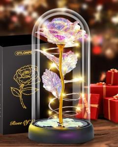 Light Up Glass Rose: Lasting Flower Gift