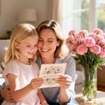 Happy Mother's Day Floral Card with Envelope