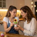 Handmade Sunflower Doll for Mum - Cute Gift