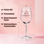 Tukeoo 350ml Wine Glass Gift for Mum