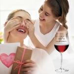 Tukeoo 350ml Wine Glass Gift for Mum