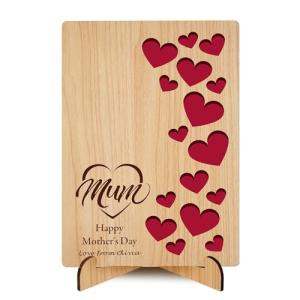 Personalized Wooden Mother's Day Greeting Card