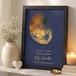 Personalized Moon Phase Print - Custom Night Sky Art