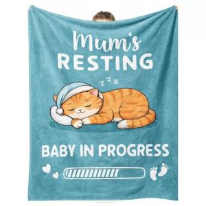 Cozy Blue Blanket for New Moms and Moms-to-Be