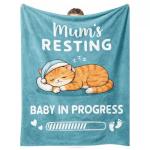 Cozy Blue Blanket for New Moms and Moms-to-Be