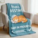 Cozy Blue Blanket for New Moms and Moms-to-Be