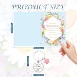 Floral Mother's Day Card Keychain for Grandmothers