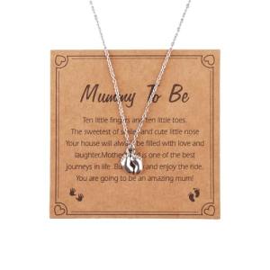 Little Foot Charm Necklace for Expecting Moms