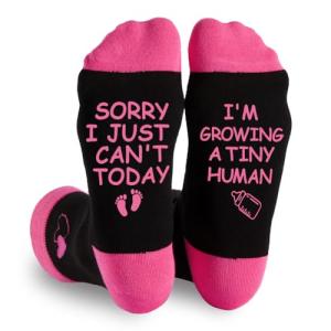 Funny "I'm Growing a Tiny Human" Socks for Moms