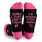 Funny "I'm Growing a Tiny Human" Socks for Moms