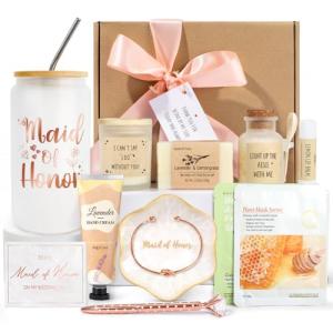 Maid of Honor Spa Gift Set with Candle and Card