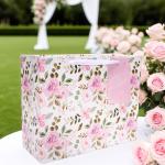 Large Pink Wedding Gift Bag with Tissue and Card