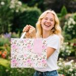 Large Pink Wedding Gift Bag with Tissue and Card
