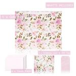 Large Pink Wedding Gift Bag with Tissue and Card