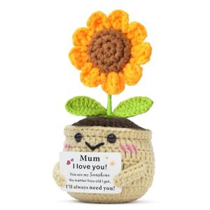 Cute Handmade Crochet Sunflower Gift for Mum
