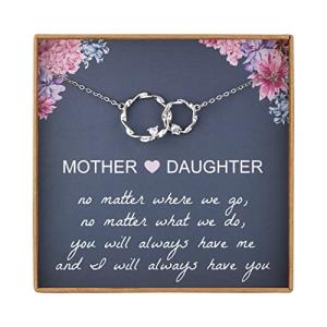 Mom's Sterling Silver Circle Necklace - Perfect Gift!