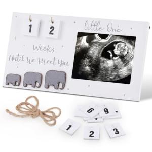 Wooden Baby Photo Frame with Countdown Weeks