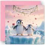 Cute Penguin Mother's Day Card and Keepsake