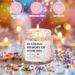 40th Birthday Lavender Soy Wax Candle Gift