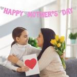 Pink Glitter Mother's Day Banner with Hearts