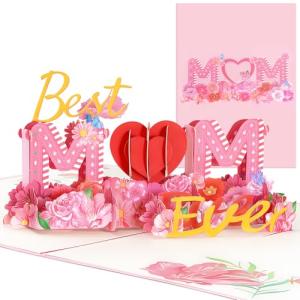 Happy Mother's Day Pop-Up Card with Floral Heart