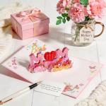 Happy Mother's Day Pop-Up Card with Floral Heart