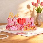 Happy Mother's Day Pop-Up Card with Floral Heart