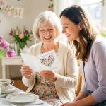 Heart of Flowers Grandma Birthday Card with Envelope