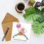 Beautiful 80th Birthday Card with Floral Design