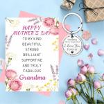 Grandma Mother's Day Card and Keyring Gift