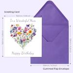 Heart of Flowers Birthday Card for Mum