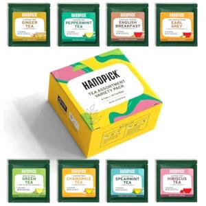 Tea Bag Sampler Set – 8 Flavors, 40 Bags