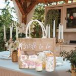 Bride to Be Tote Bag and Glass Cup Gift