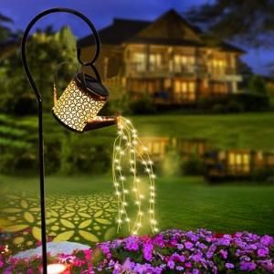 Solar Watering Can with Lights for Garden Decor
