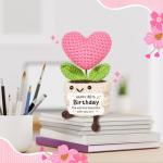 Handmade Crochet Heart Flower Gift for 40th Birthday