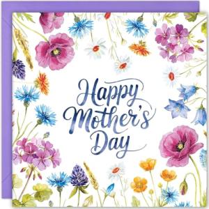 Elegant Floral Mother's Day Card for Mom