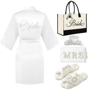 Bride-To-Be Gift Set with Tote, Slippers, and More